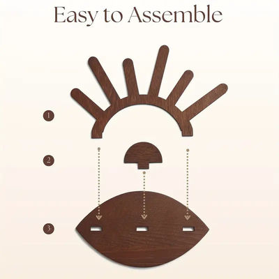 Wooden Ring Holder Stand Creative Jewelry Display for Ornaments Gift Package Included