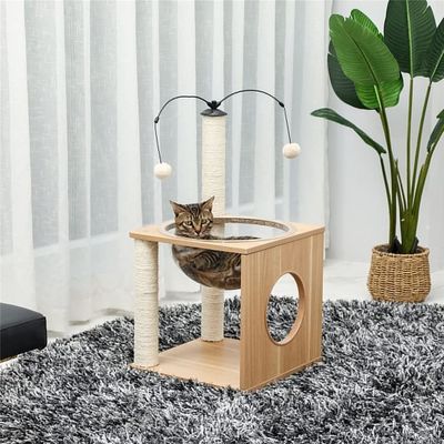 OEM ODM Accepted Elegant Cats Tree Space Capsule with Floating Nest and Hanging Balls