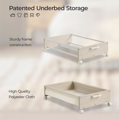 Tableware Storage Under Bed Drawers with Heavy Duty Wooden Containers and Logo Acceptable