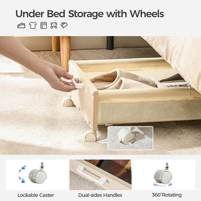 Tableware Storage Under Bed Drawers with Heavy Duty Wooden Containers and Logo Acceptable