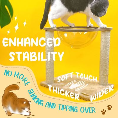 Modern Cat Tree With Hammock Natural Sisal Rope For Indoor Cats And Kittens Wood Cat Furniture