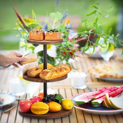 Wooden Cupcake Stand Serving Tray for Farmhouse Wedding Birthday Tea Parties 202407