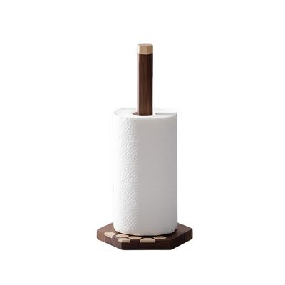 Logo Customized Logo Acceptable Varnished Wooden Toilet Paper Holder for Bathroom