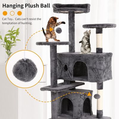 70&quot; Tall Cat Tower Climber Ladder Playhouse with Wood Material and Personalized Logo