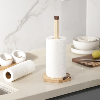Logo Customized Logo Acceptable Varnished Wooden Toilet Paper Holder for Bathroom