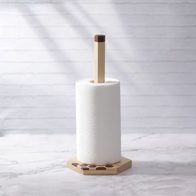 Logo Customized Logo Acceptable Varnished Wooden Toilet Paper Holder for Bathroom