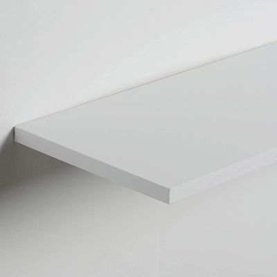 60X20 White Wood Wall Decorative Floating Book Shelf for Home Decor Bathroom Function