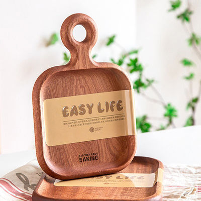Wooden Bread Pizza Tray Set of 2 Custom Size and Laser Engrave Printing for Kitchen