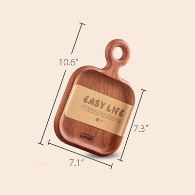 Wooden Bread Pizza Tray Set of 2 Custom Size and Laser Engrave Printing for Kitchen