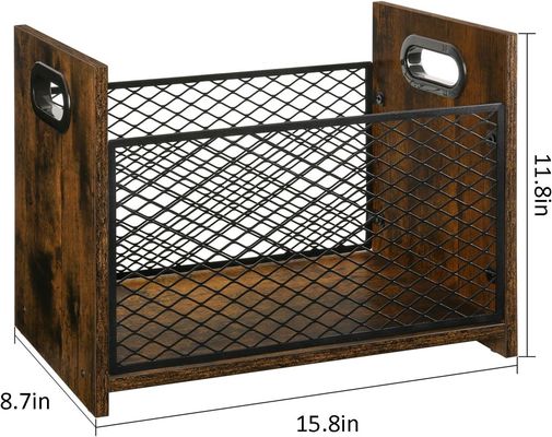 Home Decorations Varnished Desktop Storage Basket for Letters Books Newspapers