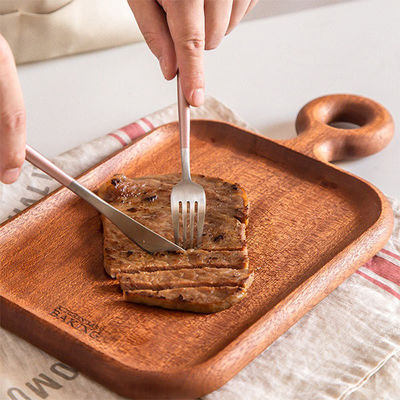 Wooden Bread Pizza Tray Set of 2 Custom Size and Laser Engrave Printing for Kitchen