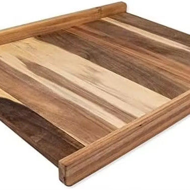Multipurpose Wooden Bread Cutting Board with Lip and Laser Engrave Printing