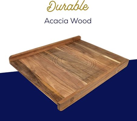 Multipurpose Wooden Bread Cutting Board with Lip and Laser Engrave Printing
