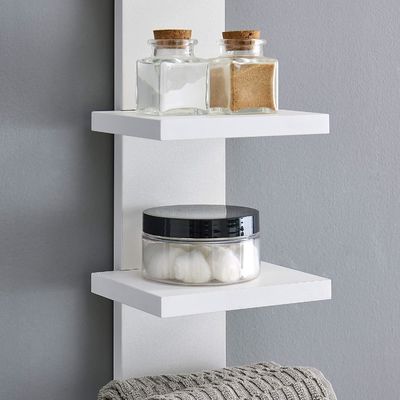 5 Tier 5.1 X 6 X 30 White Vertical Column Shelf Floating Storage General Home Furniture