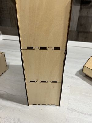 Wooden Desktop Organizer Storage Bins with Modern Design and Office Supply Storage