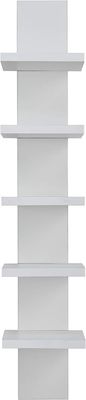 5 Tier 5.1 X 6 X 30 White Vertical Column Shelf Floating Storage General Home Furniture