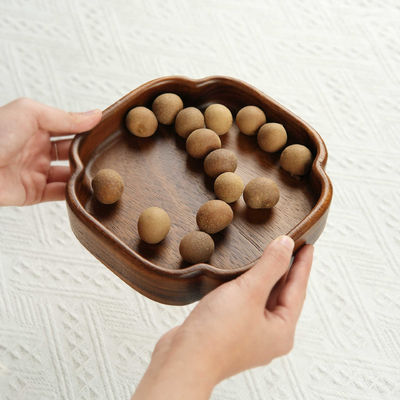 Customized Nut Box Grape Plate Serving Tray for South American Walnut Burned Printing