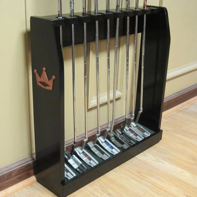 Black Finish Wood Floor or Wall Rack Ideal for Rare Scotty Cameron Golf Clubs Display