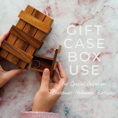 Double Magic Box Brain Teaser Custom Solid Wood Box with Hidden Compartments