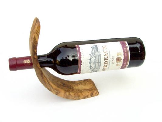 Custom Size and Color Service for Stamping Printing Handling Olive Wood Bottle Holder