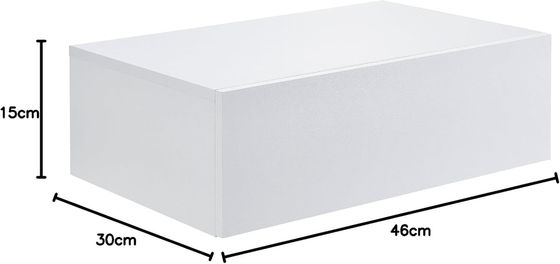 Convenient Hallway Storage Solid Wood Wall Floating Shelf with Drawer 46 x 30 x 15 cm