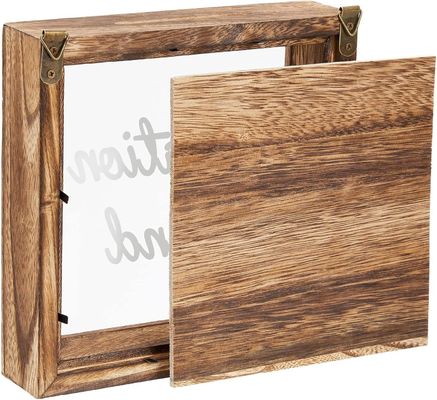 Competitive Burnt Style Wooden Vacation Fund Box for Environmental Savings Piggy Bank