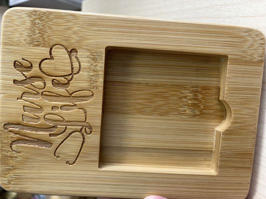 Wooden Custom Personalized Bamboo Sticky Note Holder Dispenser for Business Office
