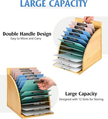 Multifunction Wooden Clipboard Organizer for Classroom and Office Wooden Lockable