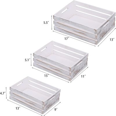 11.25x7.75x4.5'' Pine Wooden Crates and Boxes for Customized Home Decorations