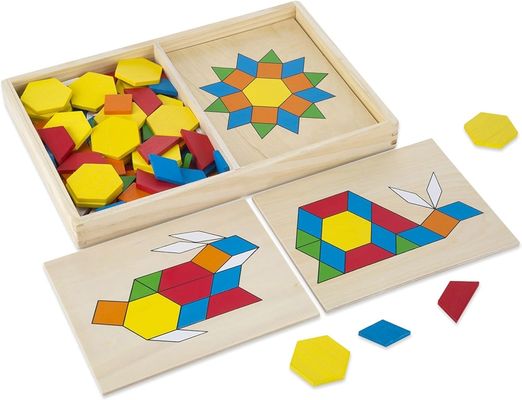 ISO9001 2008 FSCI BSCI Certified Wooden Rainbow Building Block Set for Early Education