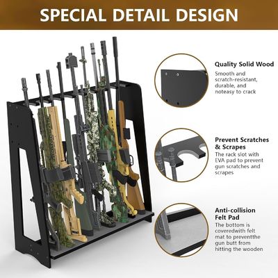 Storage Holders Racks Bathroom Vertical Shotgun Display Stand for Home or Garage Safe