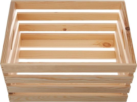 18 Lx12.5 Wx9.5 H Large Rustic Wood Crate Customized for Your Home Brown or Request