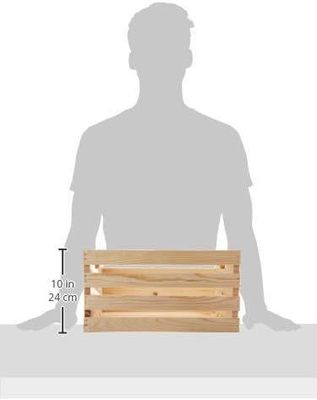18 Lx12.5 Wx9.5 H Large Rustic Wood Crate Customized for Your Home Brown or Request