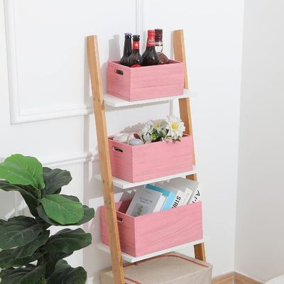 Handcrafted Wooden Storage Set for Vegetables and Bread Fruits 3-Piece Nesting Crate