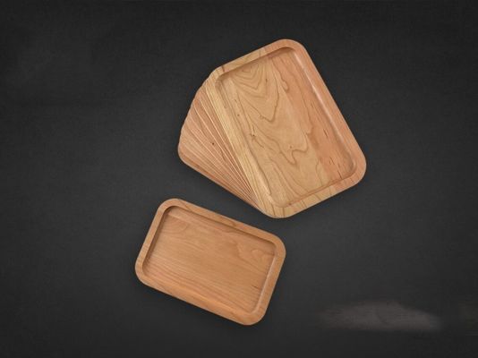 Wooden Plain Color Customized Serving Tray Laser Blanks 6X9X0.75 for Home Decoration