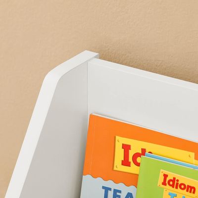 Carved Wooden Bookcase Book Shelf Storage Display Rack Organizer for Children Kids
