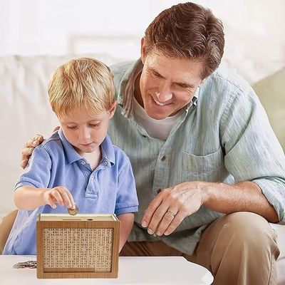 Wooden Piggy Bank with Counter A Fun and Functional Way to Reach Your Savings Goals