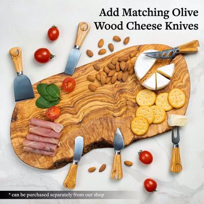 Eco-Friendly Personalized Olive Wood Cutting Board for Chopping and Cheese 6.2 Pounds