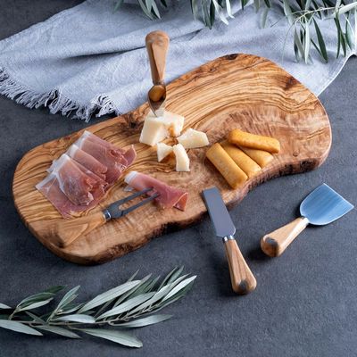 Eco-Friendly Personalized Olive Wood Cutting Board for Chopping and Cheese 6.2 Pounds