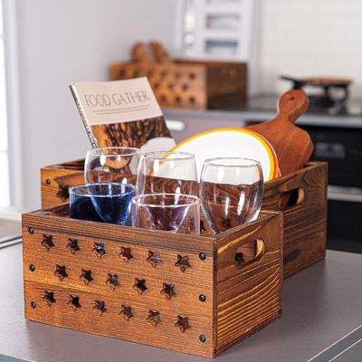 Wooden Crate for Book Storage Customized Logo Acceptable Decorative Nesting Wooden Crates