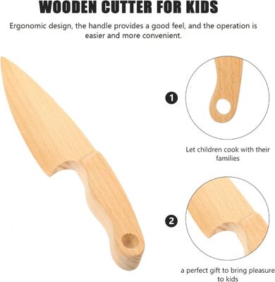 Customized Logo Wooden Knives for Pretend Play Food Toy Learning Tools Customized Size