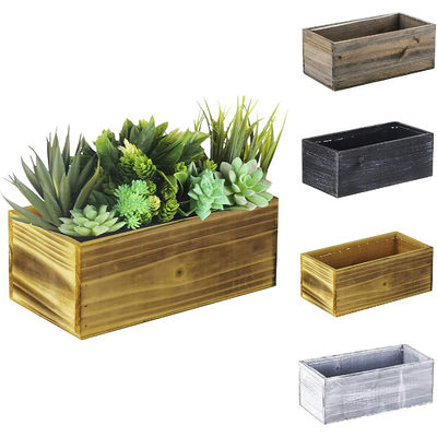 Custom Wood Type Natural White Outdoor Wooden Planter Box in Multiple Color Choices