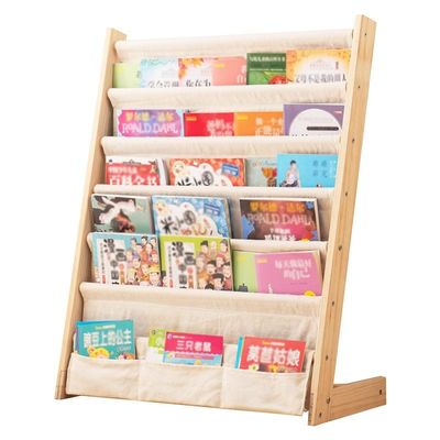 6 Tier Kids Book Rack for Bedroom Product Shelf Wood Book Storage Shelf Display