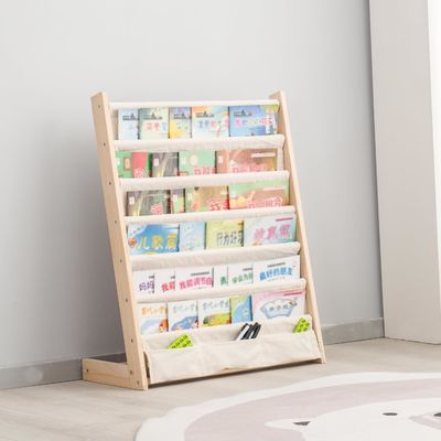6 Tier Kids Book Rack for Bedroom Product Shelf Wood Book Storage Shelf Display