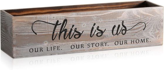 Wooden Rectangular Planter Box for Rustic Centerpieces Customized Logo Acceptable