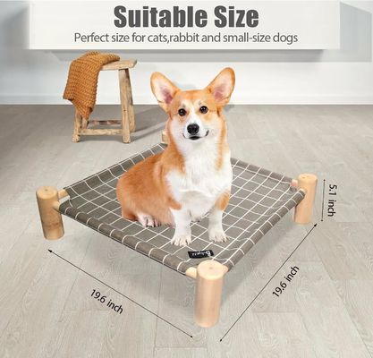 Wooden Elevated Dog Cat Bed And Cat Hammock Bed Enhances Your Pet's Comfort And Health