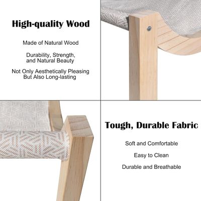 Elevated Wooden Cat Hammock for Indoor and Outdoor Eco-Friendly Pet Sleeping Place