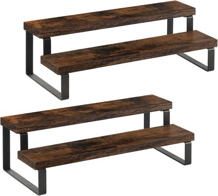 Household Wooden Laundry Shelf Organizer for Rustic Display Tiered Perfume and Cologne