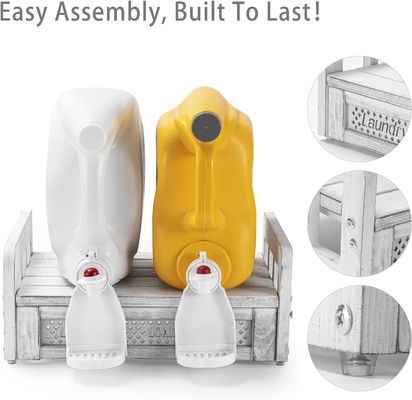 Transform Your Laundry Room with this Wall-Mounted Wooden Detergent Holder and Shelf