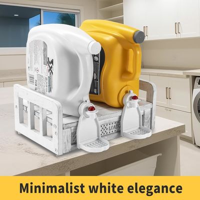 Transform Your Laundry Room with this Wall-Mounted Wooden Detergent Holder and Shelf